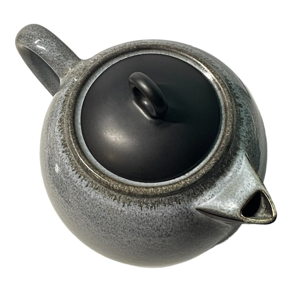Jars France SAMOA VERT (Gray) Porcelain 4 cup Teapot and Black Lid - Pre-Owned